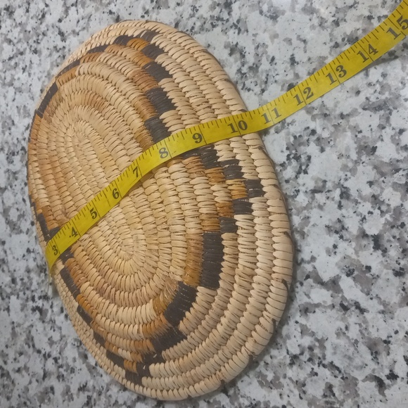 Vintage Native American Tohono O Odham Basket Star Oval Design - Picture 9 of 13